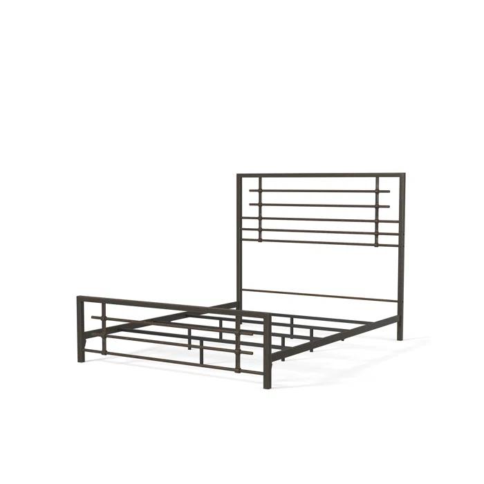 17 Stories Mcintosh Industrial Metal Snap Assembled Bed Frame