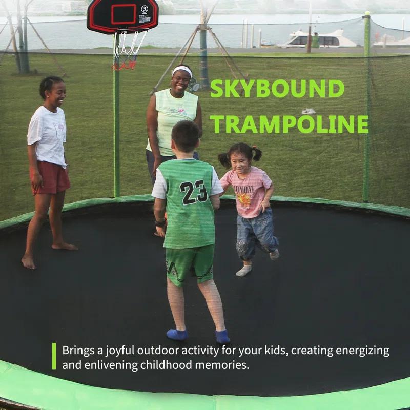Skybound 15' Round Backyard Trampoline with Safety Enclosure