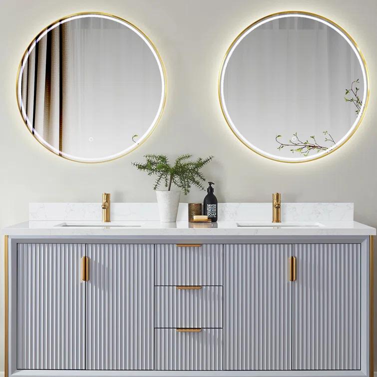 Vinnova Malaga 73'' Stone Double Bathroom Vanity Top with Sink