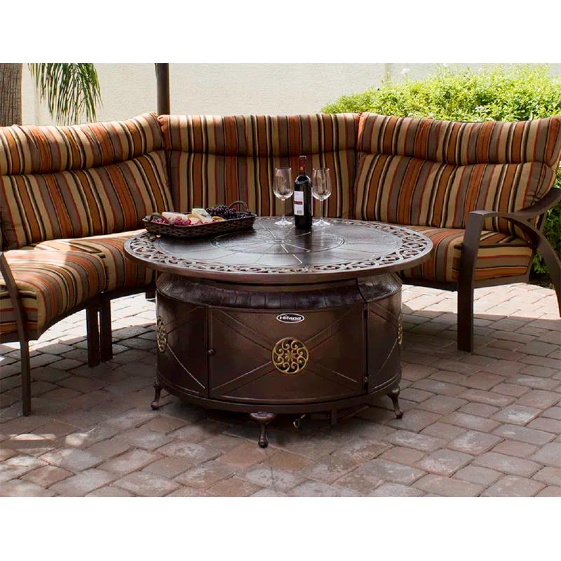 Ebern Designs Sorrels Aluminum Propane Fire Pit Table