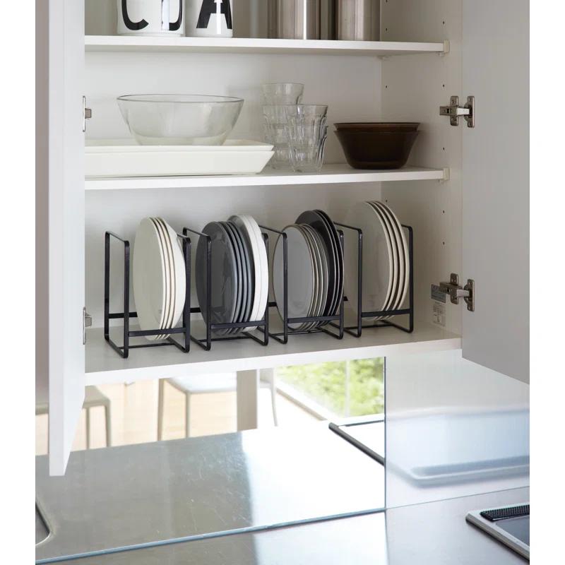 Yamazaki Home Plate Rack/Dish Stand/Dish Storage/Plate Holder, Large, Steel, Large