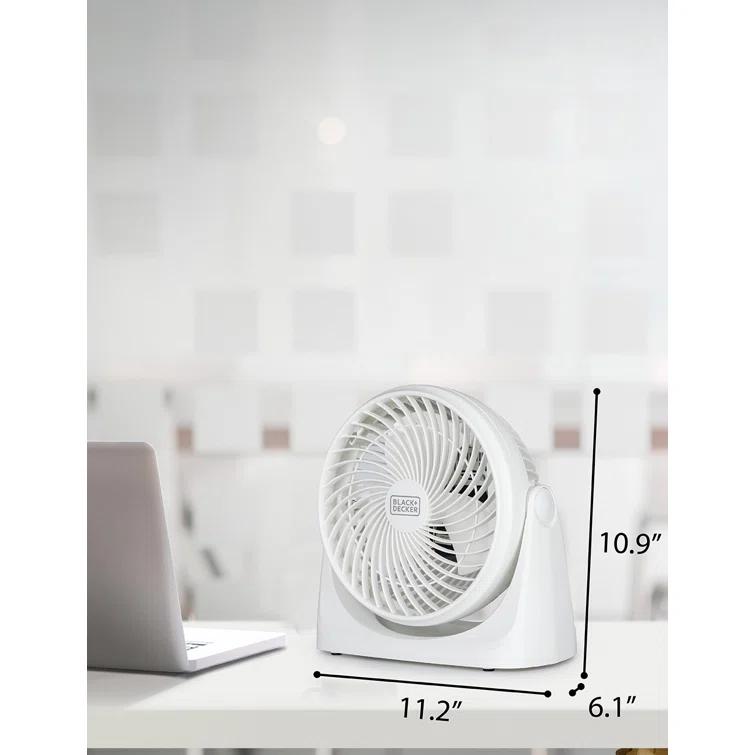 BLACK+DECKER BLACK+DECKER Turbo Desk Fan – Electric Portable 7 Inch Table Fan with Adjustable Tilt, White