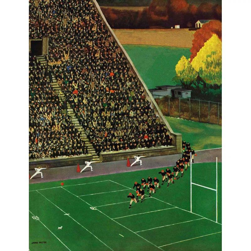 Marmont Hill Onto the Field by John Falter Print on Wrapped Canvas