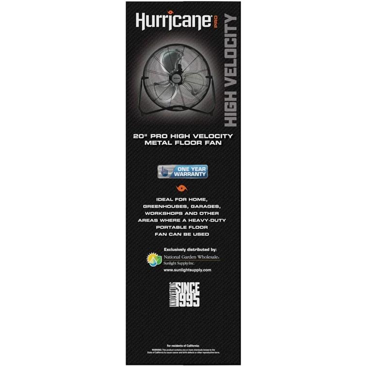 Hurricane Hurricane Pro 3 Adjustable Speed High Velocity Metal Box Fan