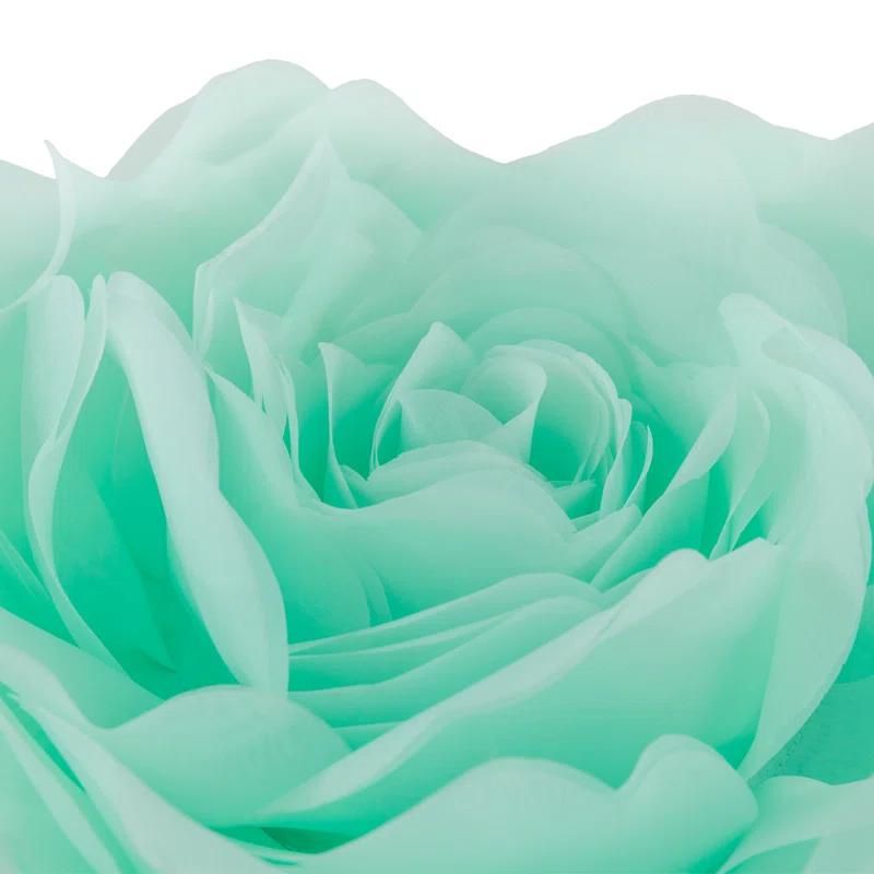 JWH Simulation Rose Flower Throw Pillow Decorative Round Floral Accent Pillow Cover & Insert