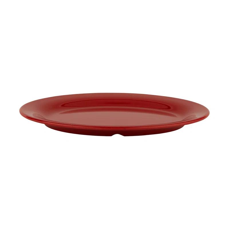 G.E.T. GET Melamine Oval Serving Platters,Red (Set of 12)