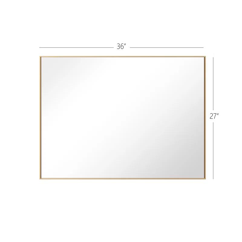 Ledel Modern & Contemporary Rectangle Bathroom Vanity Mirror Metal Framed Wall Mirror