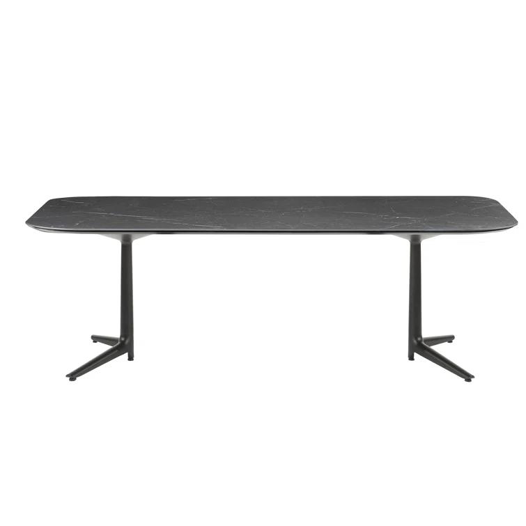 Kartell Multiplo Stone Top Metal Base Dining Table