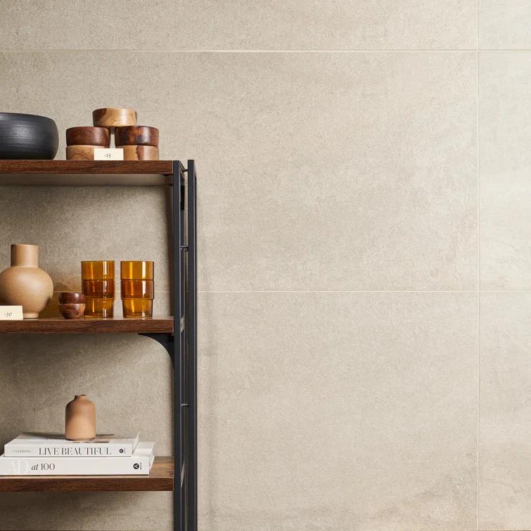 Bond Tile Mesa 23.62" x 47.24" Matte Limestone Look Porcelain Floor and Wall Tile (15.49 Sq. Ft./Case)