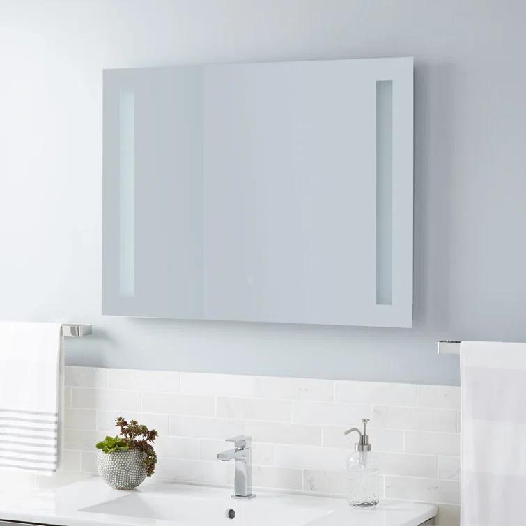 Signature Hardware Curie Motion Sensing Lighted Bathroom Vanity Mirror with Tunable LED