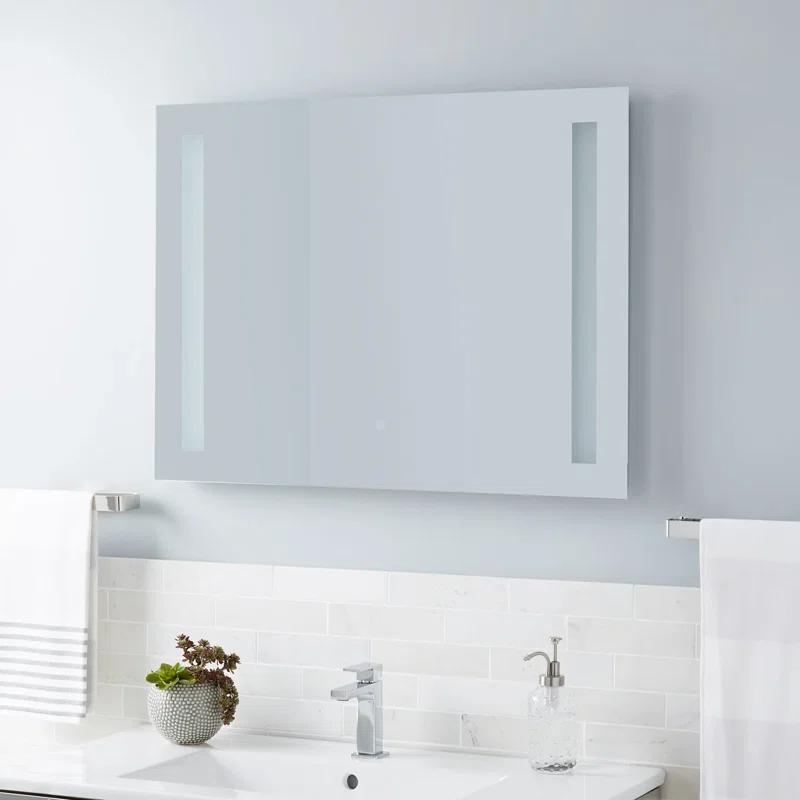 Signature Hardware Curie Motion Sensing Lighted Bathroom Vanity Mirror with Tunable LED