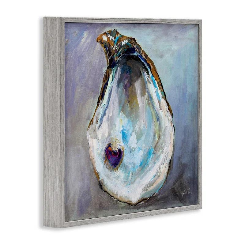 Stupell Industries " Oyster Shell With Pearl " by Jeanette Vertentes Painting Print