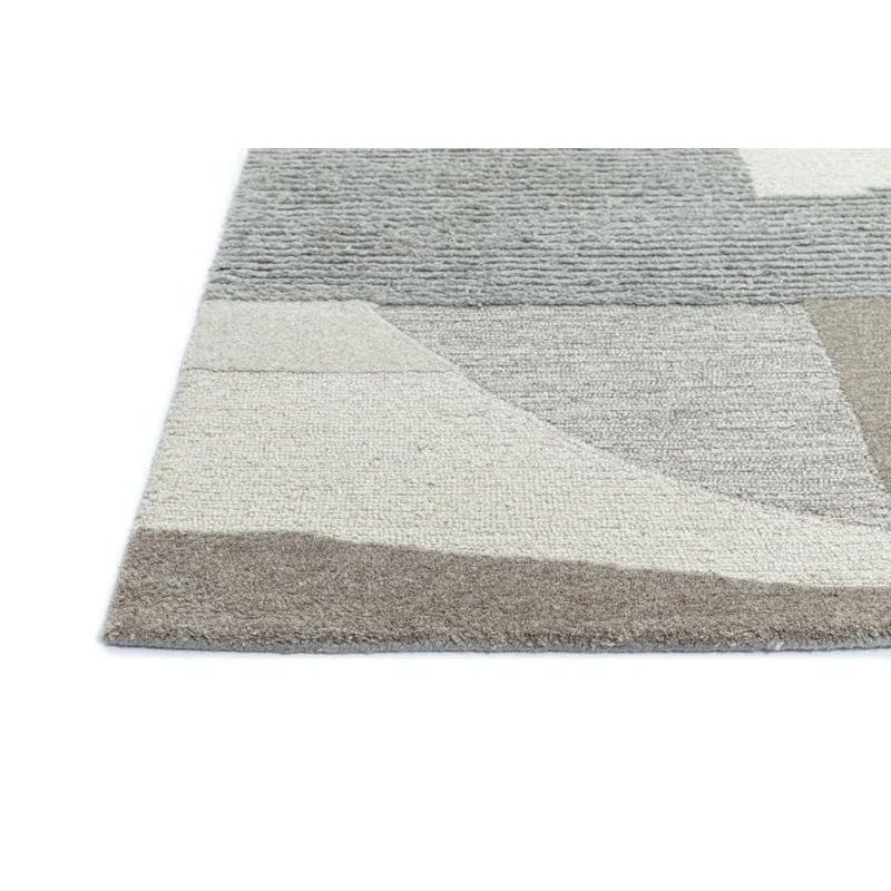 Linn Gallery Hand Tufted Abstract Area Rug in Gray