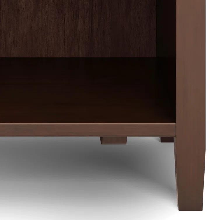Simpli Home Warm Shaker 24"W Solid Wood Bedside Table with Two Drawers