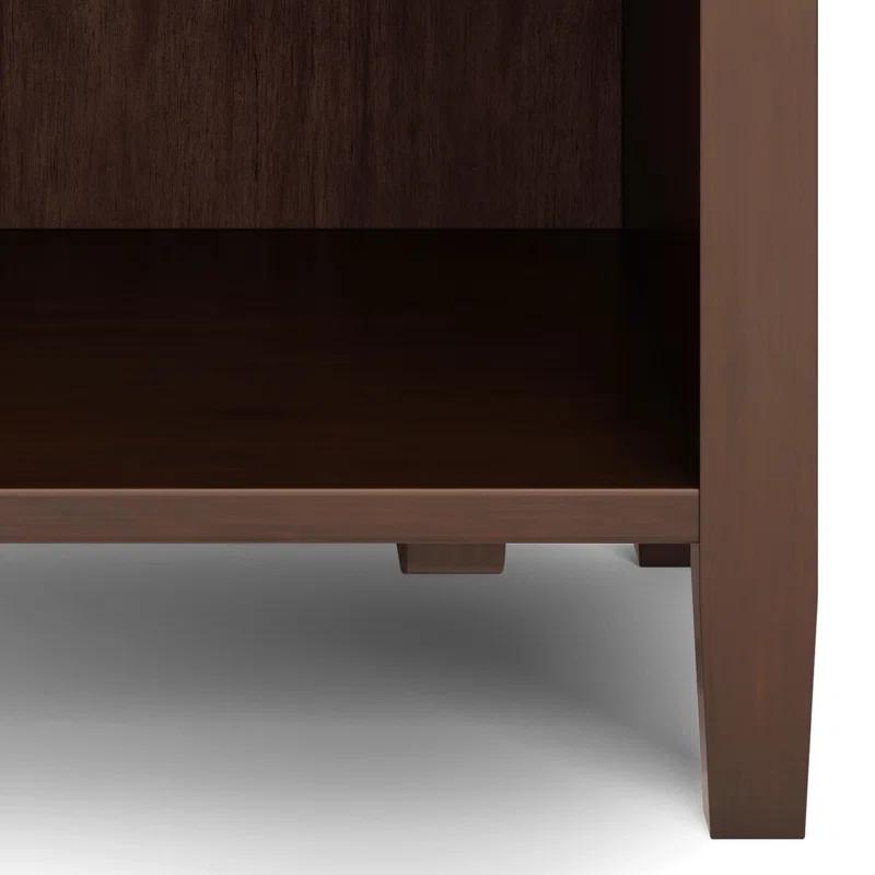 Simpli Home Warm Shaker 24"W Solid Wood Bedside Table with Two Drawers