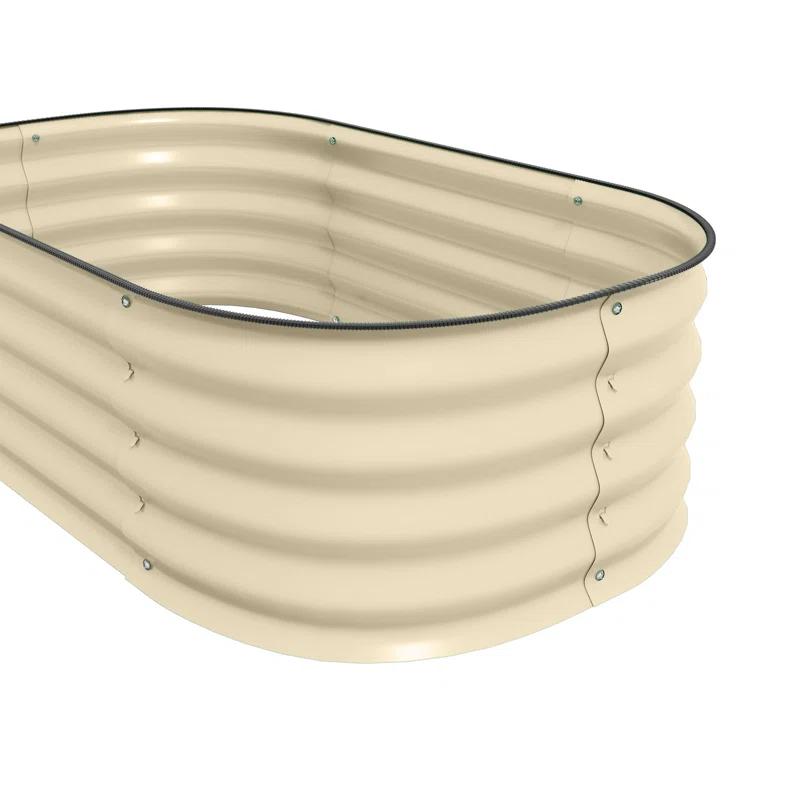 Arlmont & Co. Galvanized Raised Garden Bed Kit, Outdoor Metal Elevated Planter Box with Safety Edging, Easy DIY Stock Tank