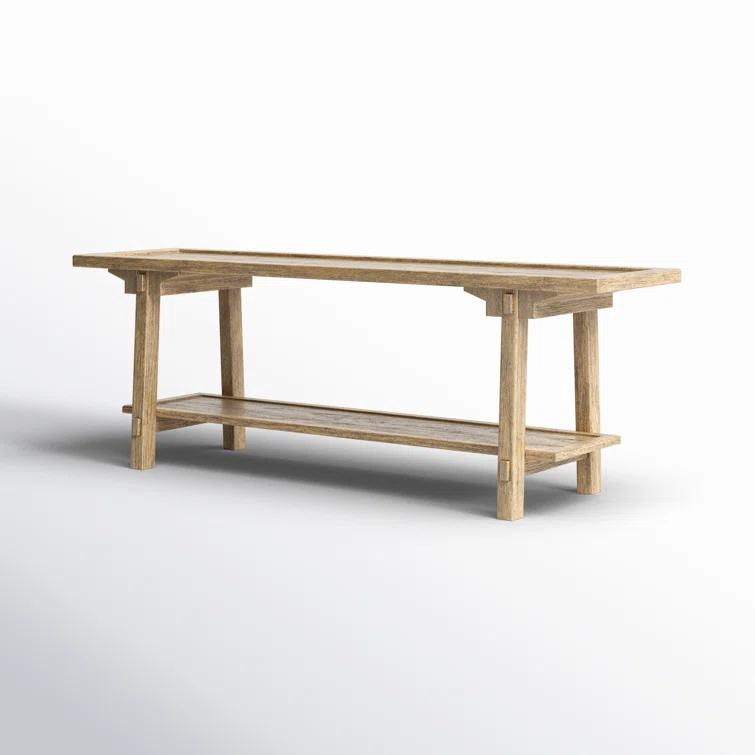 Frony Console Table-Distressed Light Oak
