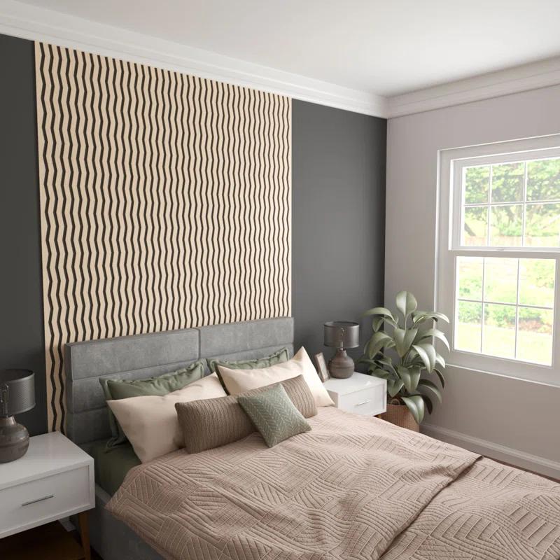 Ekena Millwork Eastport Adjustable Wood Decorative Slat Wall Panel Kit