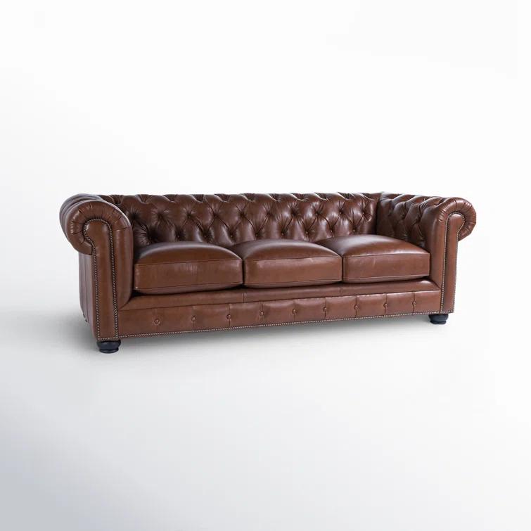 Freddie 95'' W Leather Sofa
