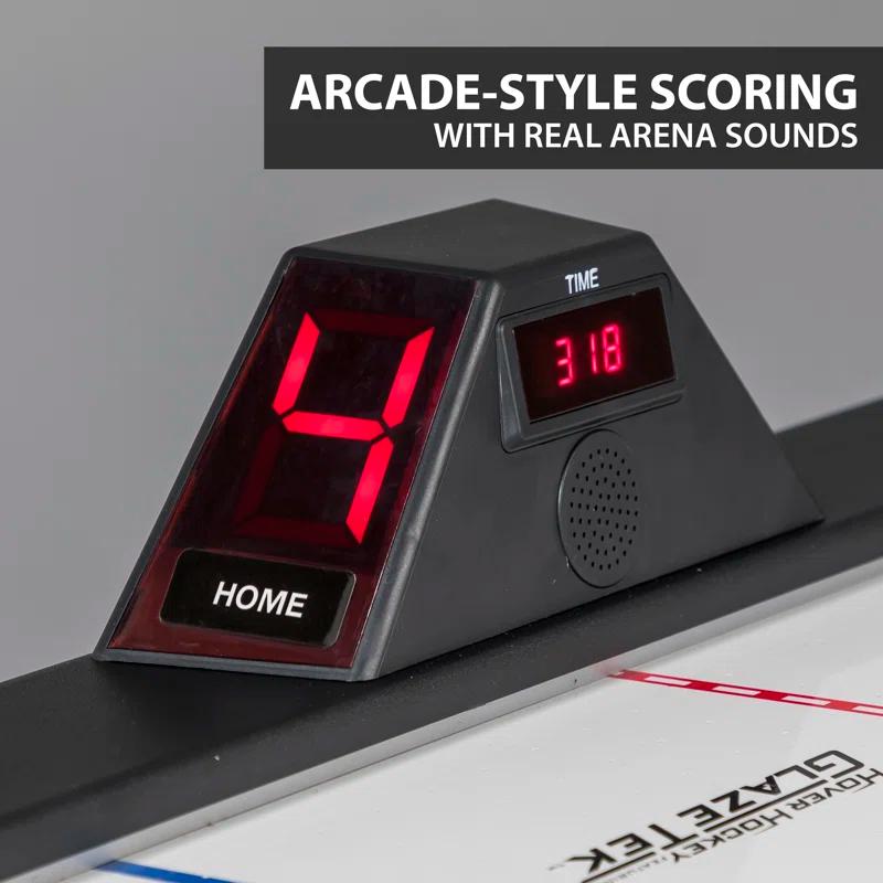 NHL 84" Air Hockey Table - Wrap Around Goal, LED Scoring, 4 Pucks and Pushers