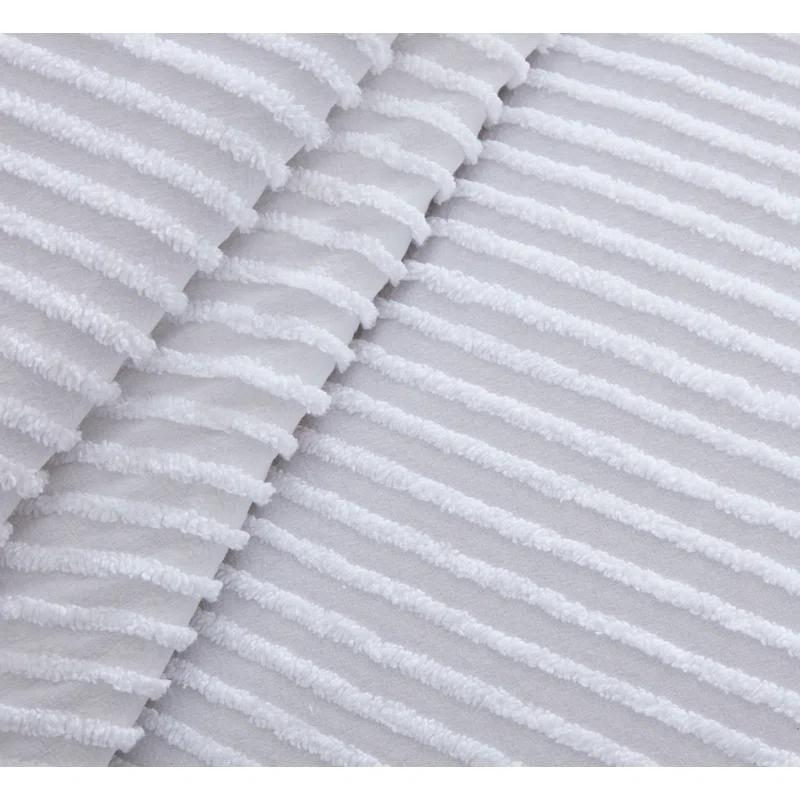 Beatrice Home Fashions Channel Striped Cotton Coverlet