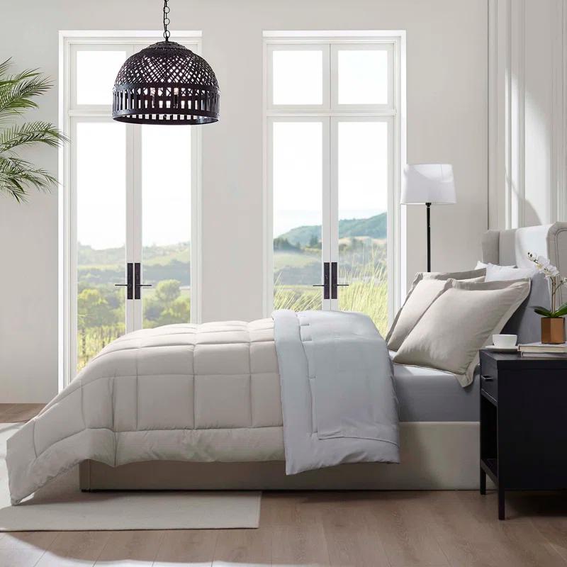 Nestl Bed-in-A-Bag Reversible Comforter Set with Bed Sheets