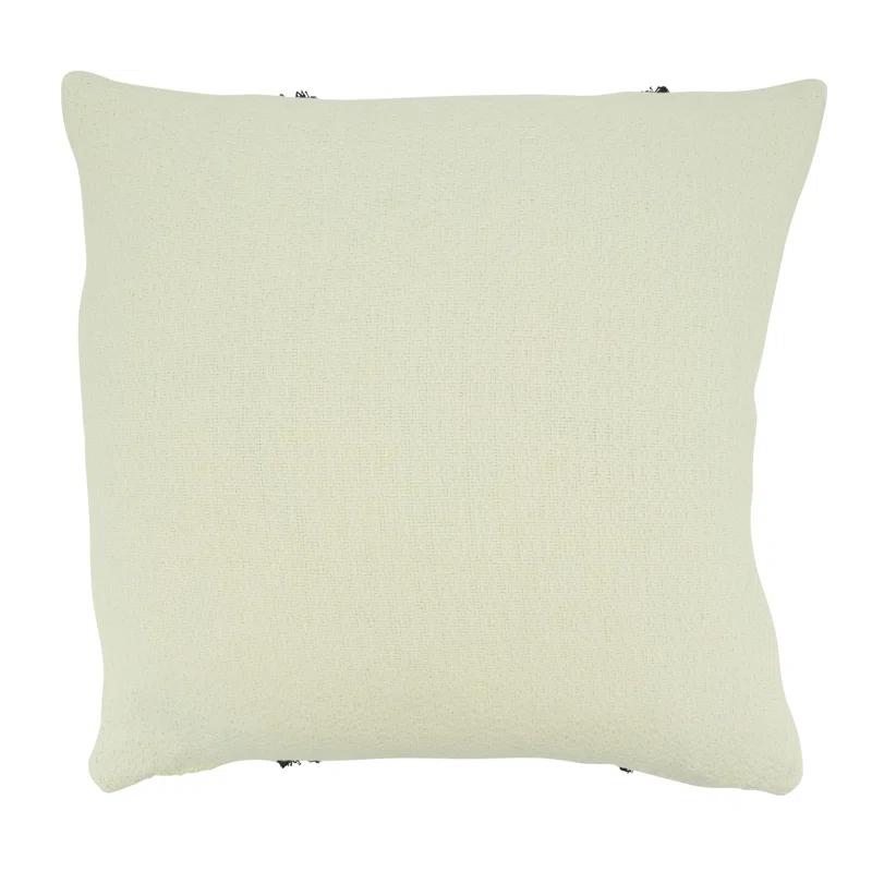 Fringed Cotton Throw Pillow