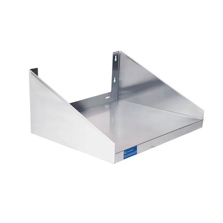 Amgood 12 in. x 36 in. Stainless Steel Wall Shelf with Side Guards