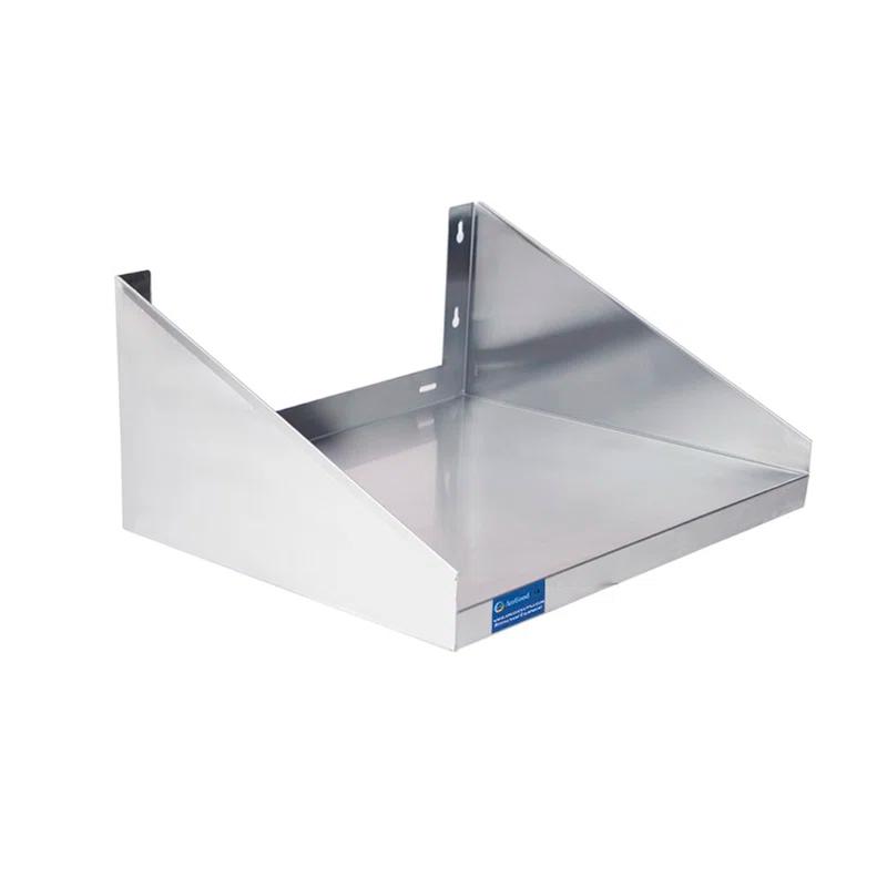 Amgood 12 in. x 36 in. Stainless Steel Wall Shelf with Side Guards