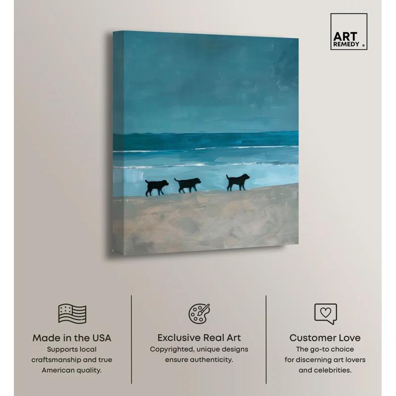 Art Remedy Lost in the Tides Canvas Coastal Paintings by Art Remedy