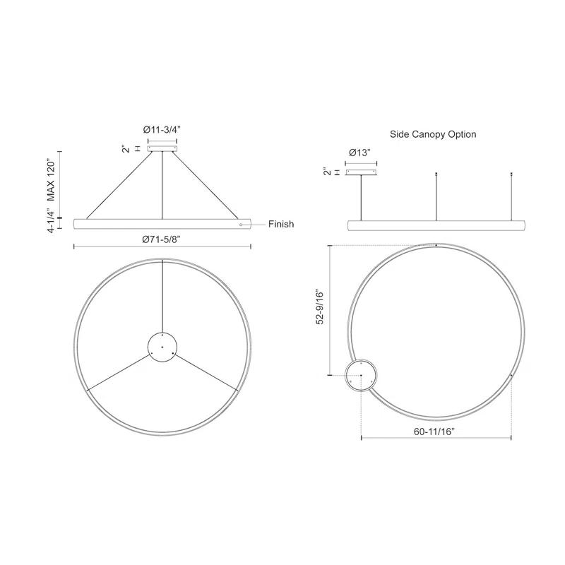 Kuzco Lighting Halo 1 - Light LED Unique/Statement Pendant