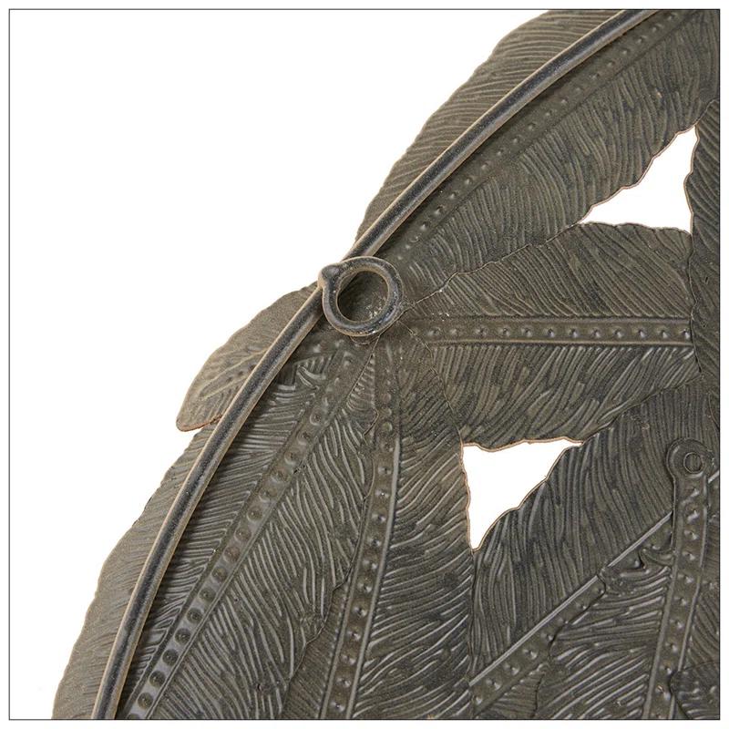 Latitude Run® Textured Feather 3-Piece Metal Disc Wall Decor Set