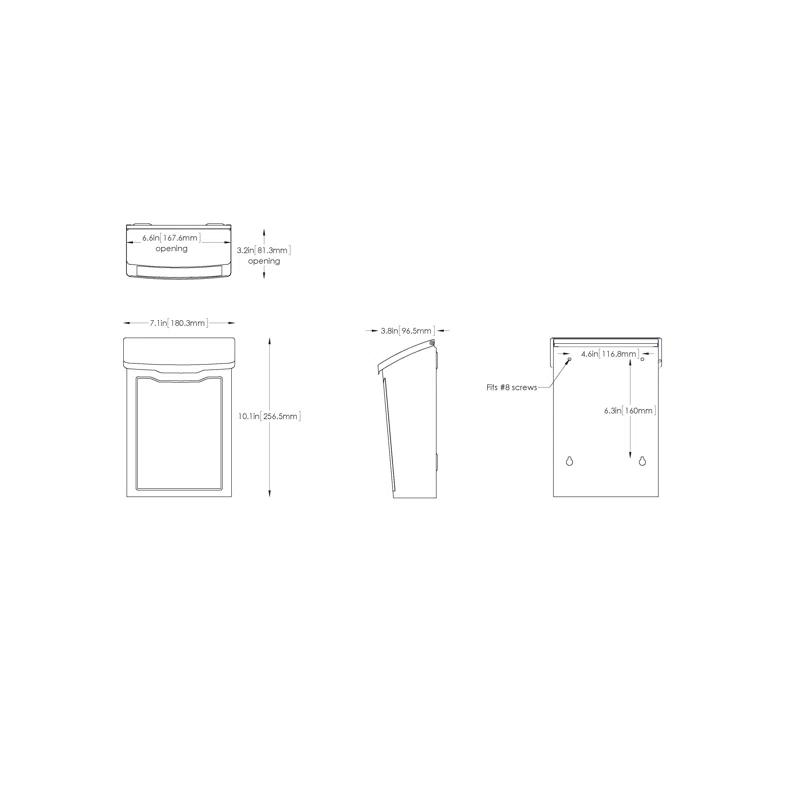 Architectural Mailboxes Marina Wall Mounted Mailbox