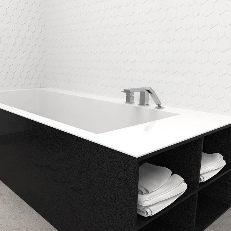 Keeney Quadrato Deck Tub Filler with Diverter QUA43CMB