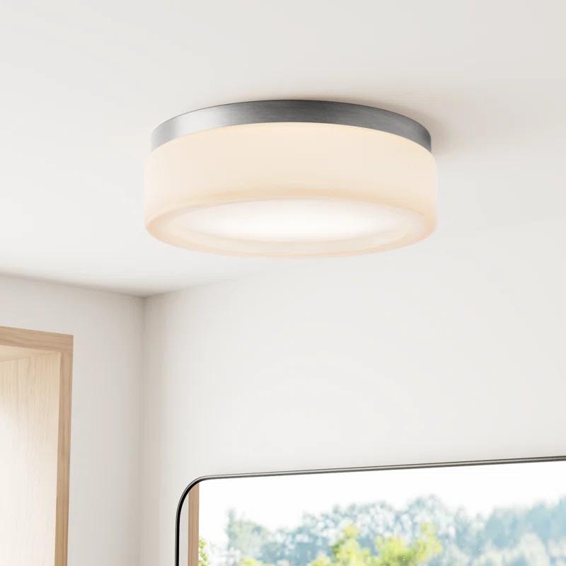 Helmes Single Light Glass LED Flush Mount