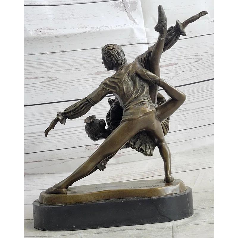 Avinoam Two Russian Ballerinas Ballet Dancers Bronze Sculpture Statue Figure Figurine By Aldo Vitaleh