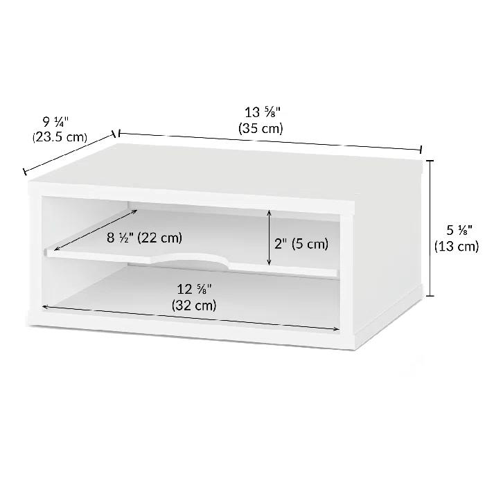 Ballucci Logan Stackable 2-Tier Paper Organizer and Monitor Stand