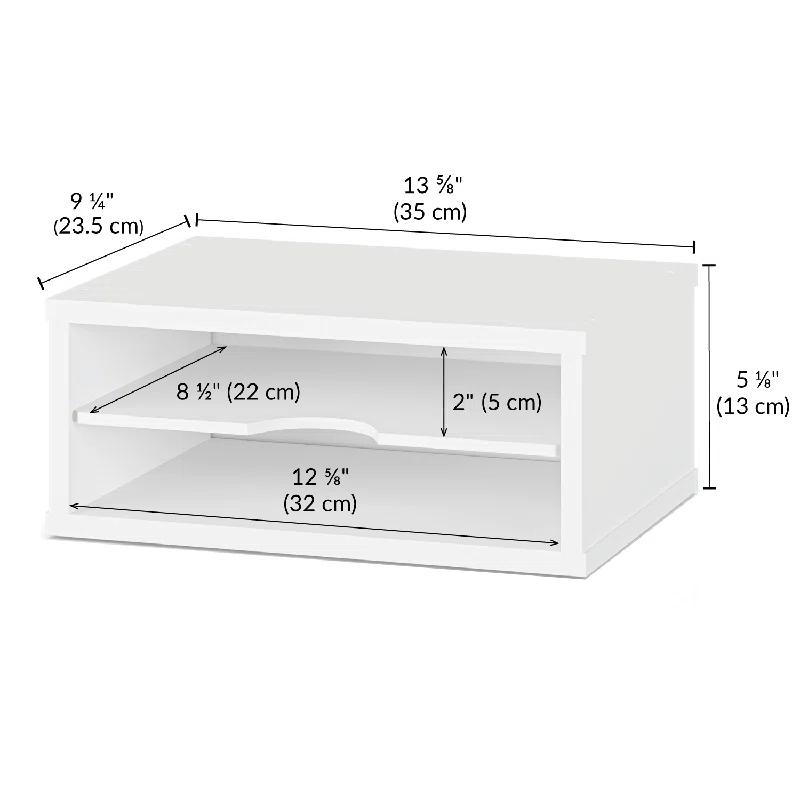 Ballucci Logan Stackable 2-Tier Paper Organizer and Monitor Stand