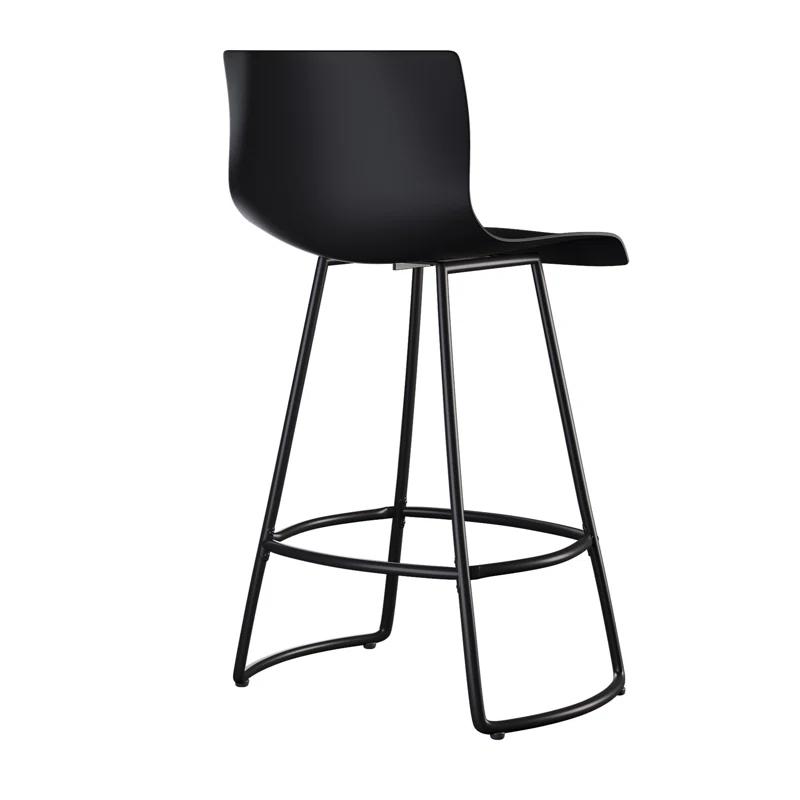 Cleek Swivel Counter Stool with Metal Frame (Set of 4)