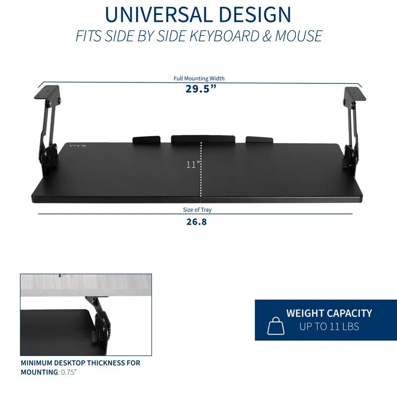 2.2'' H x 26.8'' W Keyboard Tray/Drawer
