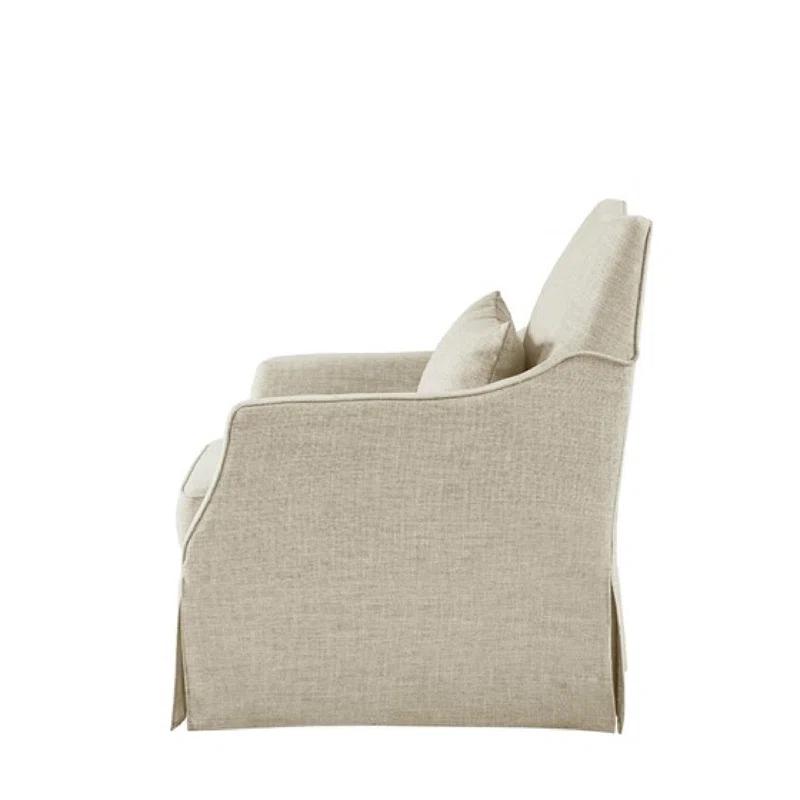 Martha Stewart London 360°Swivel Armchair with Lumbar Pillow