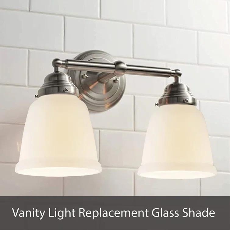 Aspen Creative Corporation 4.5'' H Glass Bell Ceiling Fan Fitter Shade (Set of 4)