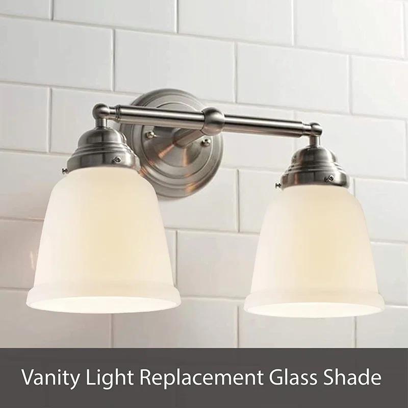 Aspen Creative Corporation 4.5'' H Glass Bell Ceiling Fan Fitter Shade (Set of 4)