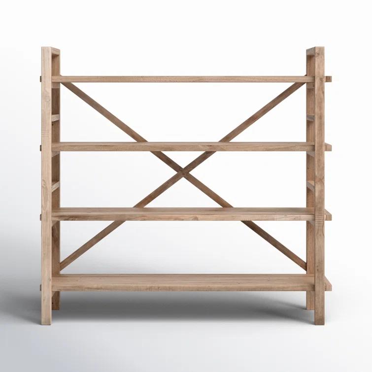 Toscana Sundried Wheat Adjustable Reclaimed Pine Large Bookshelf