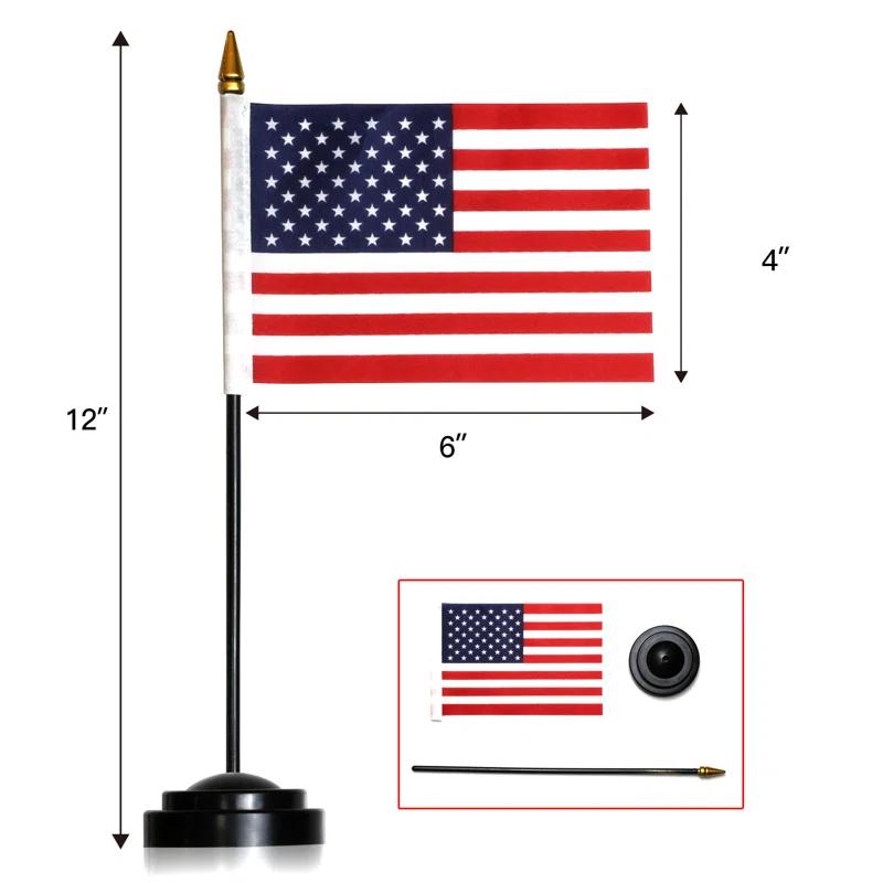 ANLEY Double Sided Polyester Independence Day Flag Set