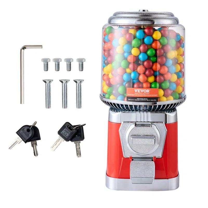Stellweilan Tessberg 16"H Gumball Machine Vending Coin Bank Vintage Candy Dispenser PC Red