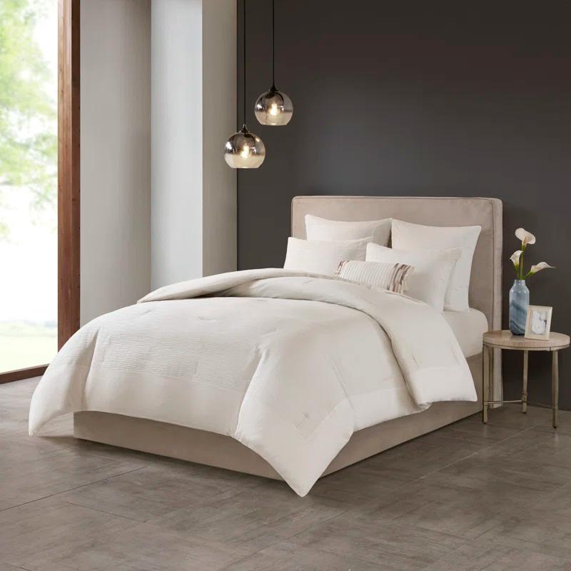 N Natori N Natori Hanae Cotton Blend Yarn Dyed Comforter Set