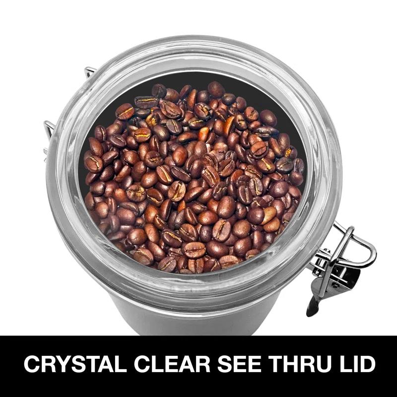 Stainless Steel Clamp Canister w/ Clear Lid