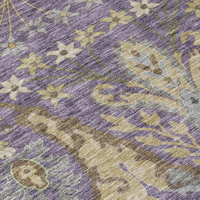 Machine Washable Indoor/Outdoor Cicel ACN1153 Purple