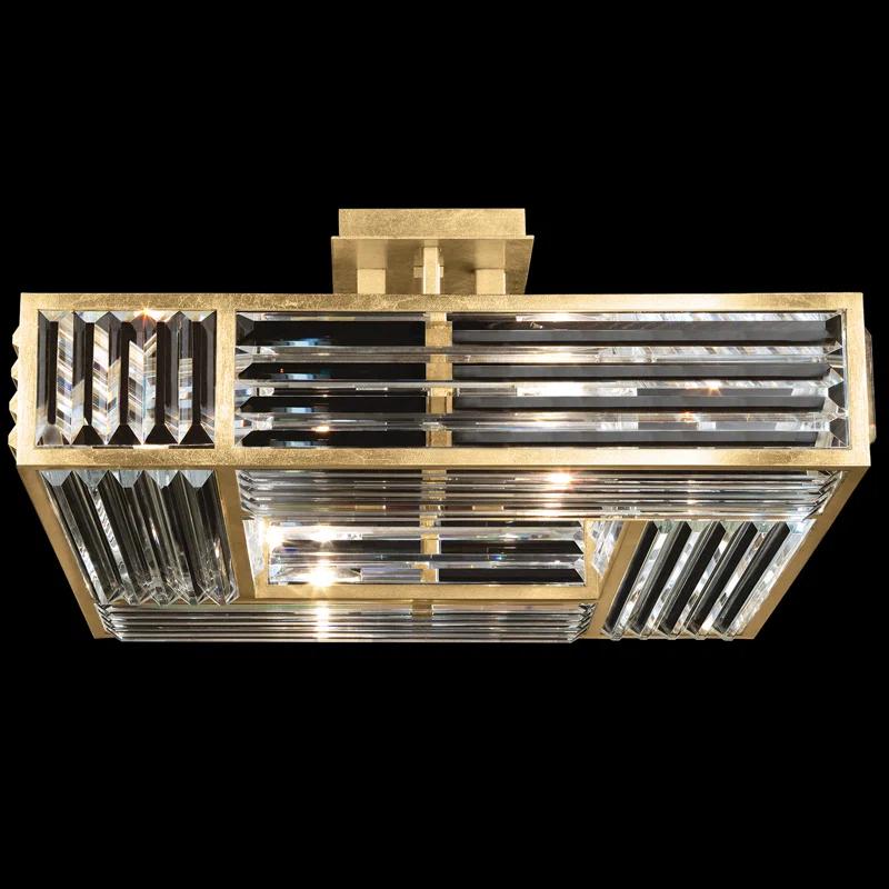 Fine Art Handcrafted Lighting Crystal Enchantment Semi Flush Mount